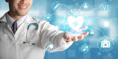 Hastanede Tıbbi Sağlık Grafik ile Doktor