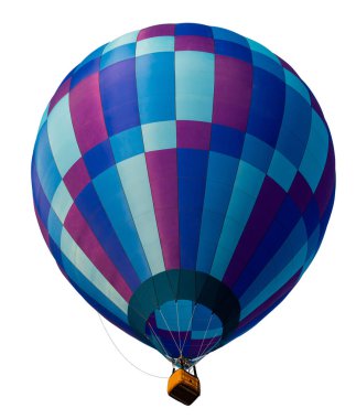 Sıcak hava balonu beyaz arkaplanda izole edildi.