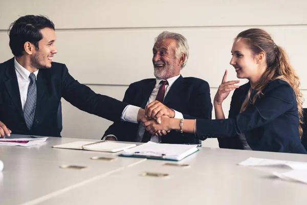 Senior executive manager and young business people — Stock Photo, Image