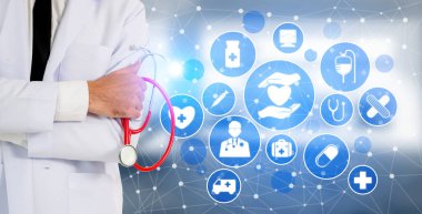 Hastanede Tıbbi Sağlık Grafik ile Doktor