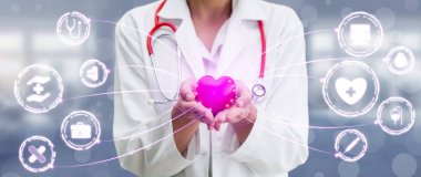 Hastanede Tıbbi Sağlık Grafik ile Doktor