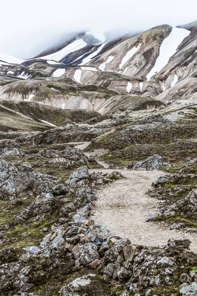 Landschap van Landmannalaugar IJsland Hoogland — Stockfoto