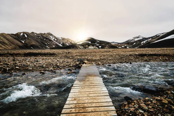 Krajobraz Landmannalaugar Islandia Highland — Zdjęcie stockowe