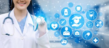 Hastanede Tıbbi Sağlık Grafik ile Doktor