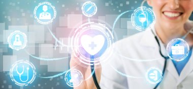 Hastanede Tıbbi Sağlık Grafik ile Doktor