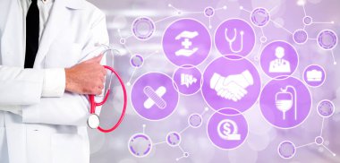 Hastanede Tıbbi Sağlık Grafik ile Doktor