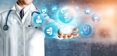 Hastanede Tıbbi Sağlık Grafik ile Doktor