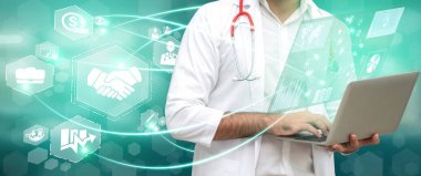 Sağlık sigortası sağlık grafik ile Doktor.