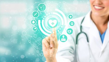 Hastanede Tıbbi Sağlık Grafik ile Doktor