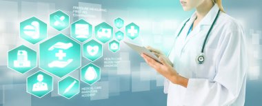 Hastanede Tıbbi Sağlık Grafik ile Doktor