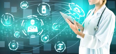Hastanede Tıbbi Sağlık Grafik ile Doktor