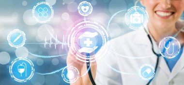 Hastanede Tıbbi Sağlık Grafik ile Doktor