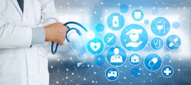 Hastanede Tıbbi Sağlık Grafik ile Doktor