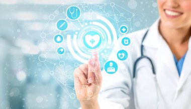 Hastanede Tıbbi Sağlık Grafik ile Doktor