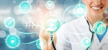 Hastanede Tıbbi Sağlık Grafik ile Doktor