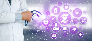 Hastanede Tıbbi Sağlık Grafik ile Doktor