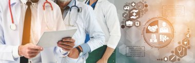 Sağlık sigortası sağlık grafik ile Doktor.