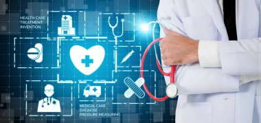 Hastanede Tıbbi Sağlık Grafik ile Doktor