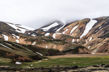 Landmannalaugar İzlanda 'nın manzarası 