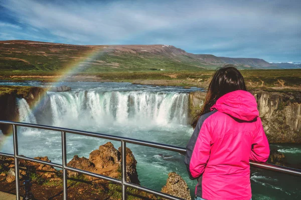 La cascata Godafoss nel nord dell'Islanda. — Foto Stock