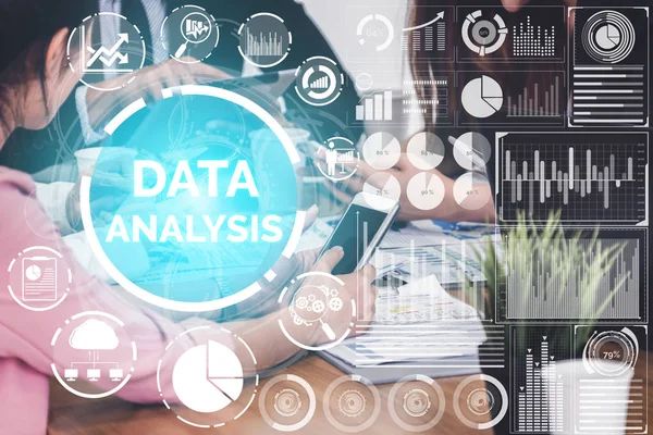 Data analys för företag och ekonomi Concep — Stockfoto