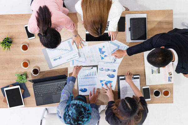 Business People in Group Meeting at Office Room.