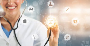 Hastanede Tıbbi Sağlık Grafik ile Doktor