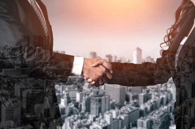 İş ve Financ Çift Pozlama Görüntü