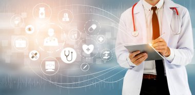 Hastanede Tıbbi Sağlık Grafik ile Doktor