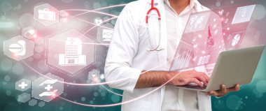 Hastanede Tıbbi Sağlık Grafik ile Doktor