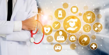 Hastanede Tıbbi Sağlık Grafik ile Doktor