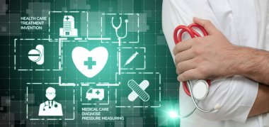 Hastanede Tıbbi Sağlık Grafik ile Doktor