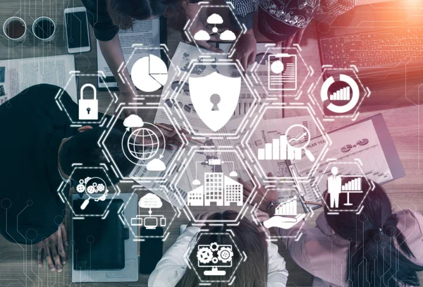 Cyber-Sicherheit und digitales Datenschutzkonzept — Stockfoto