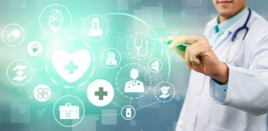 Hastanede Tıbbi Sağlık Grafik ile Doktor
