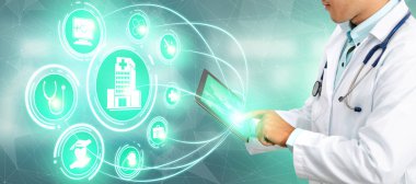 Hastanede Tıbbi Sağlık Grafik ile Doktor