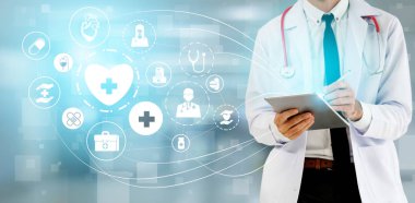 Hastanede Tıbbi Sağlık Grafik ile Doktor
