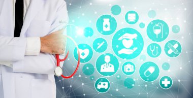 Hastanede Tıbbi Sağlık Grafik ile Doktor