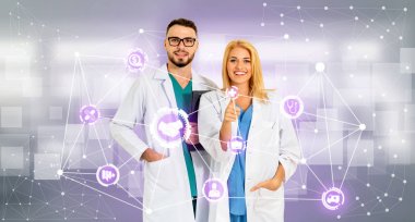 Sağlık sigortası sağlık grafik ile Doktor.