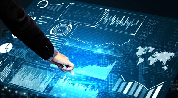 Big Data Technology for Business Finance Concept. — Stock Photo, Image