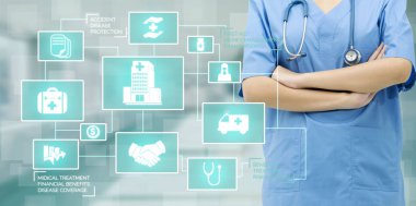 Hastanede Tıbbi Sağlık Grafik ile Doktor