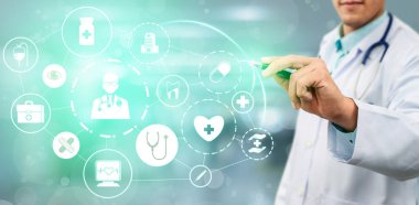 Hastanede Tıbbi Sağlık Grafik ile Doktor