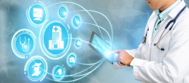 Hastanede Tıbbi Sağlık Grafik ile Doktor