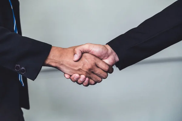 Business people handshake agreement in office.