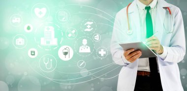 Hastanede Tıbbi Sağlık Grafik ile Doktor