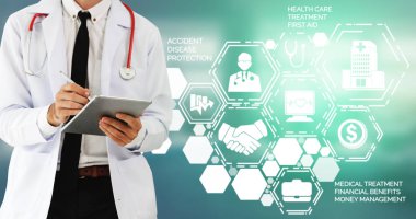 Hastanede Tıbbi Sağlık Grafik ile Doktor
