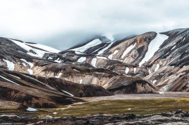 Landmannalaugar İzlanda 'nın manzarası 