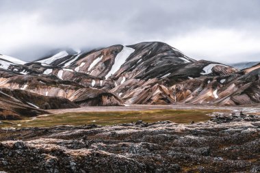 Landmannalaugar İzlanda 'nın manzarası 
