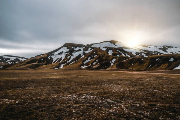 Krajobraz Landmannalaugar Islandia Highland — Zdjęcie stockowe