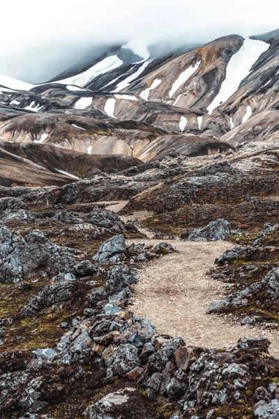 1.冰岛高地的土地景观 — 图库照片
