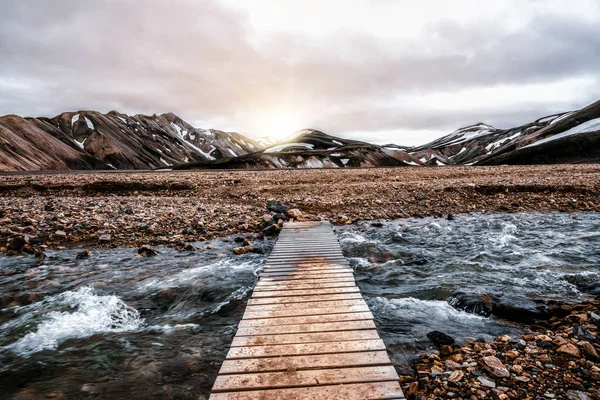 Τοπίο του Landmannalaugar Ισλανδία Highland — Φωτογραφία Αρχείου